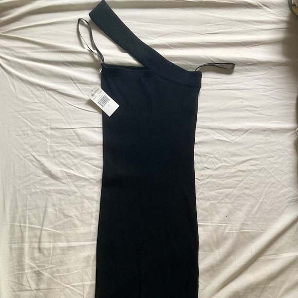 Good American The Night Out Asymmetrical Dress Black XS (NWT) - Picture 3 of 4